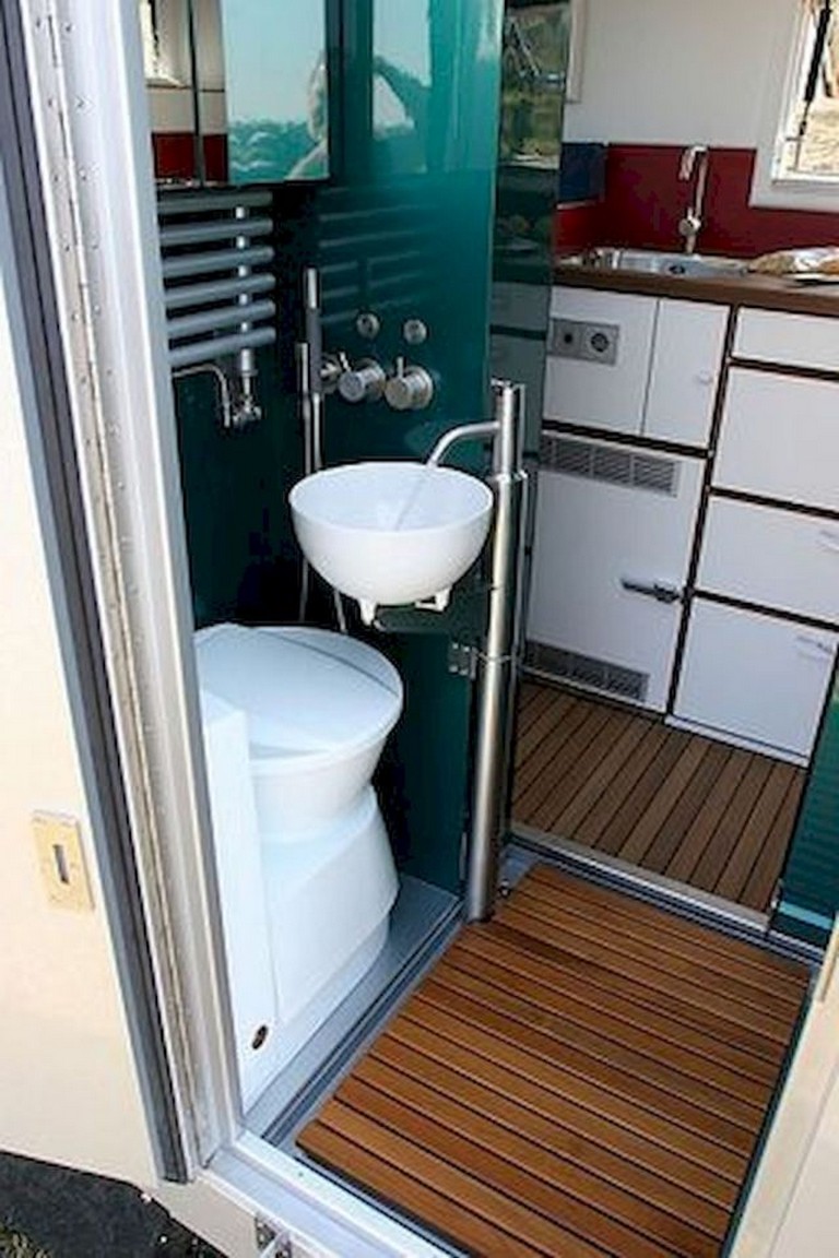 25+ Cool Simple DIY Rv Shower Remodel Ideas for Amazing Camper